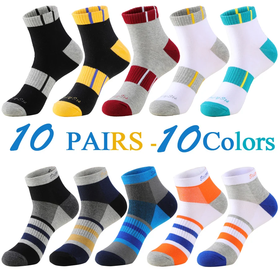 5 Paar/Set Herren-Laufsocken, Casual Outdoor-Sport, Baumwolle, Orange-Rot gestreift, Kompression, Schwarz, 15 Stile, Reise, Bestseller 2026 – Detail 34
