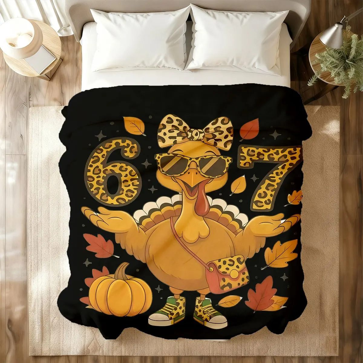 Trend Digital 67 Turkey Flannel printed blanket suitable for all seasons suitable for living room office sofa and travel