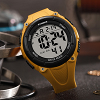 Men's Digital Sports Watch, Chronograph, Calendar, Alarm, Water Resistant 50m, TPU Strap, LED Display