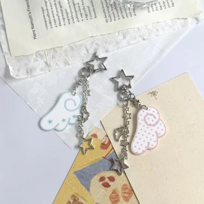Y2K Sterne Flügel Schlüsselanhänger Anhänger Niedliche Taschenhänger Engel Dekoration Accessoires Geschenk – Detail 4