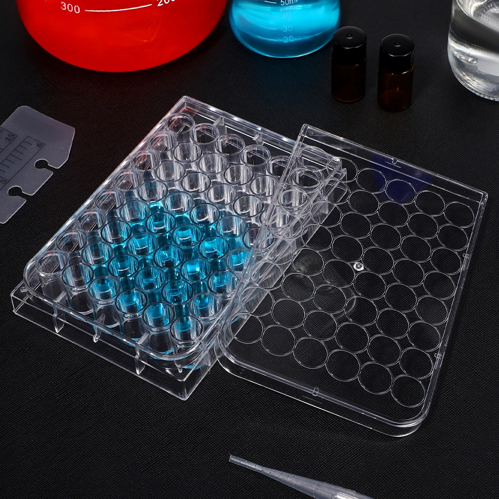 

2 Pcs 48-well Culture Plate for Lab Petri Dish Tray Polystyrene Tissue Dishes Plates Laboratory Use Cell