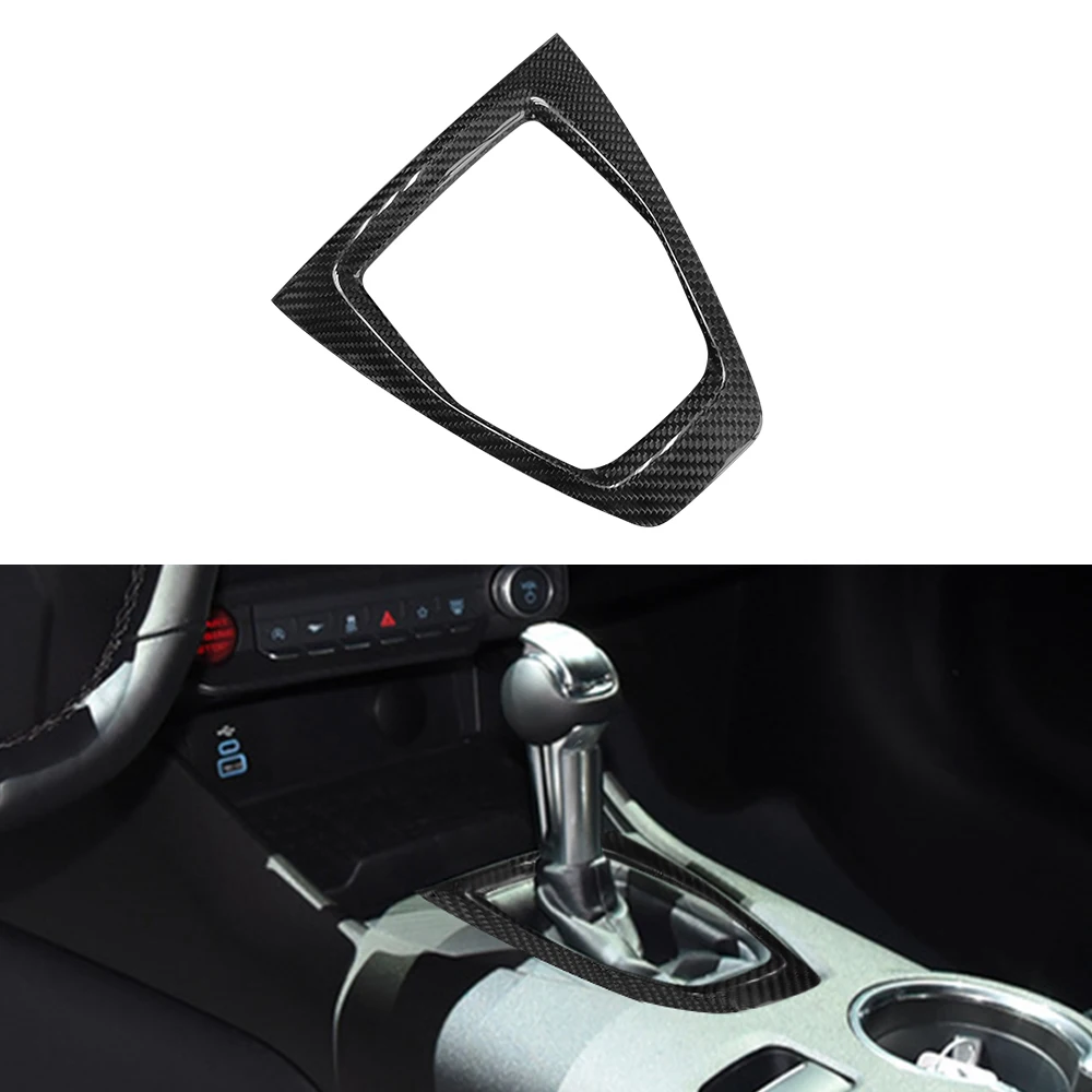 

Dry Carbon Interior Gear Shift Frame Panel Cover For Ford Mustang 2024