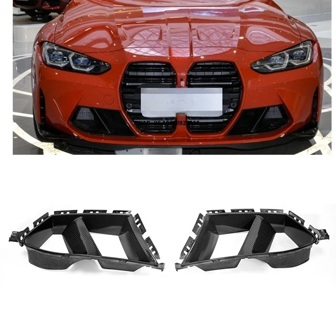 

Dry Carbon Fiber MP Style Front Fender Splitter Replacement for G80 G82 G83 M3 M4 2021+ Front Vent Trims