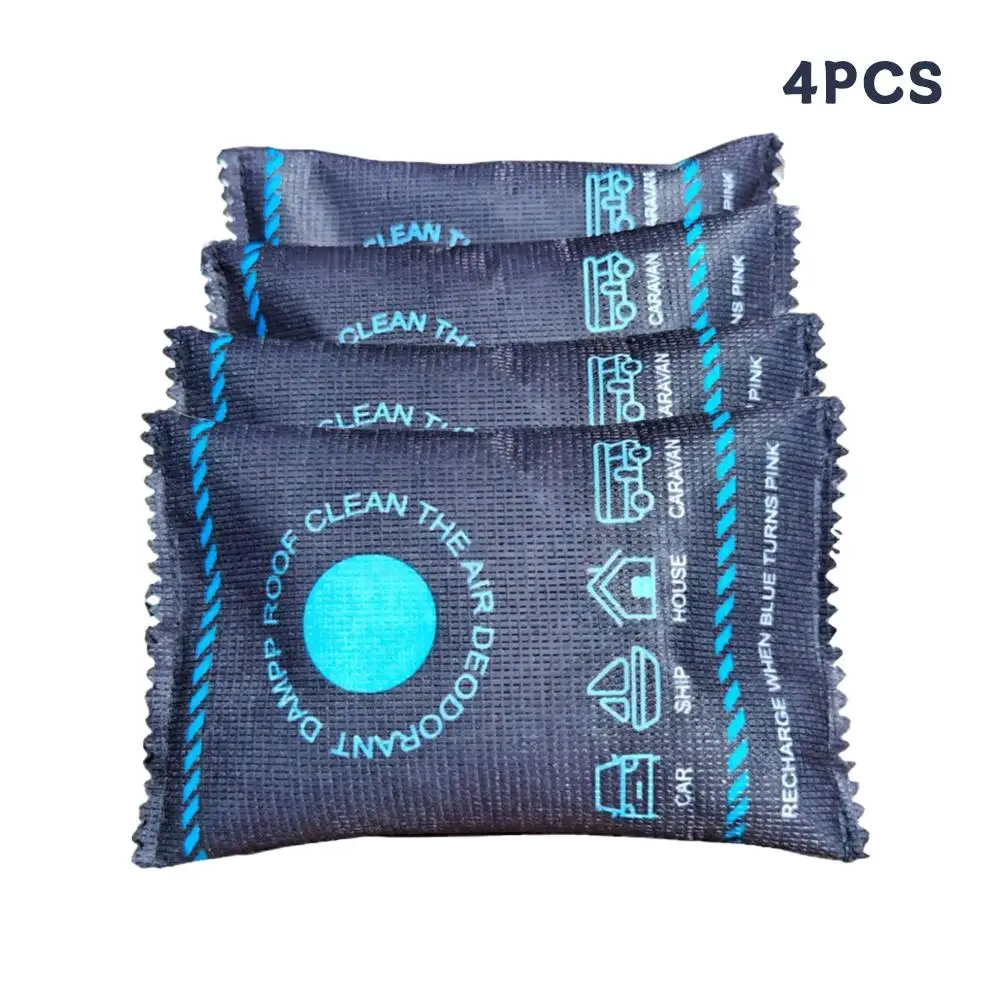 

4PCS Dehumidification Bag,Professional Car Moisture Absorber Car Interior From Humidity Damage,Home Closet Humidity Absorber Bag