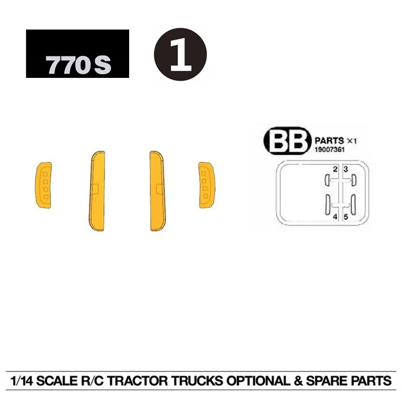 Pantalla de lámpara de Panel de luz transparente a escala 1:14 para camión de basura Tamiya RC SCANIA 770S 6X4 56368 8X4 56371, accesorios de actualización de coche