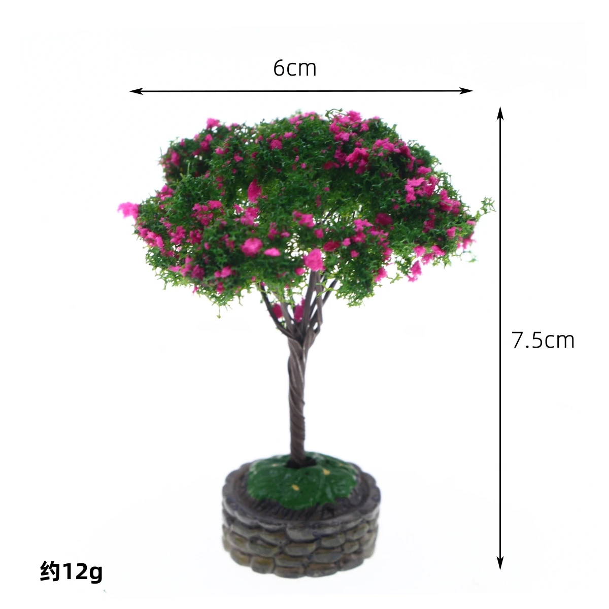 Dollhouse Miniature Flower Tree Model Accessory