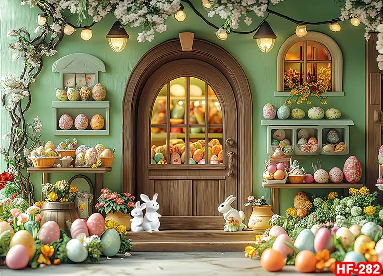 Primavera páscoa fotografia cenários jardim floral grama coelho ovos fundo coelho foto banner tapeçaria cabine adereços