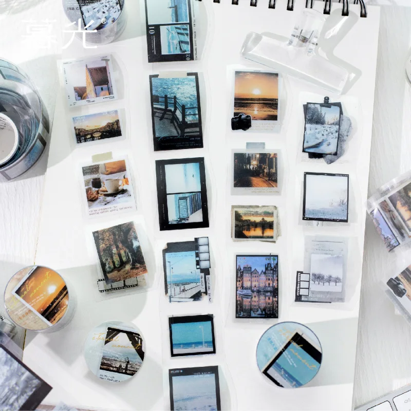 

Эстетическая дорожная пейзажная лента, серия «Вечный момент» для ведения журналов, креативные декоративные наклейки «сделай сам», принадлежности для скрапбукинга