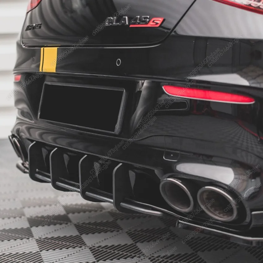 

Задний бампер, спойлер, сплиттер, обвес, комплект для Mercedes Benz CLA Class C118 CLA35 CLA45 AMG 2020-2024, диффузор, ABS, черный тюнинг