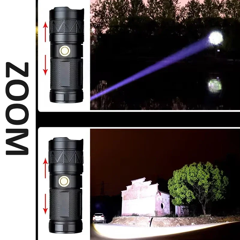 Super Bright P50 LED Flashlight Long Range USB Rechargeable Flashlights Outdoor Waterproof Torch Tactical Flashlight