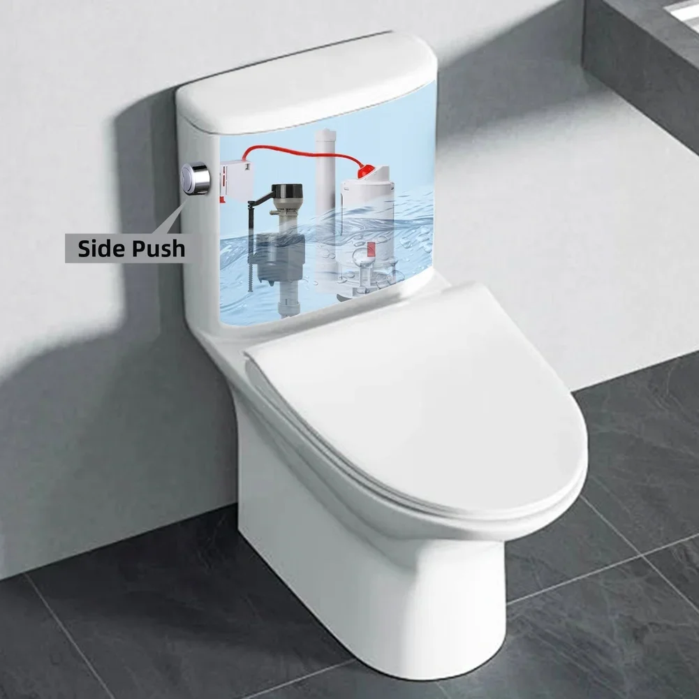 Replacement dual flush valve 2 inch toilet tank button drain valve accessories for easy installation ABS material