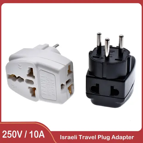 3 인 1 이스라엘 플러그 컨버터 어댑터 범용 콘센트 소켓, AC250V 최대 10A