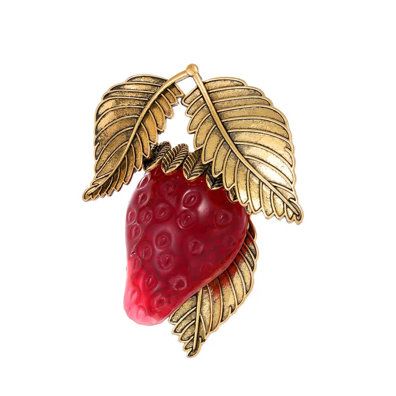 Vegetables fruits brooch, strawberries, pineapples, peppers, watermelons, grapes, pomegranates, persimmons, creative pin
