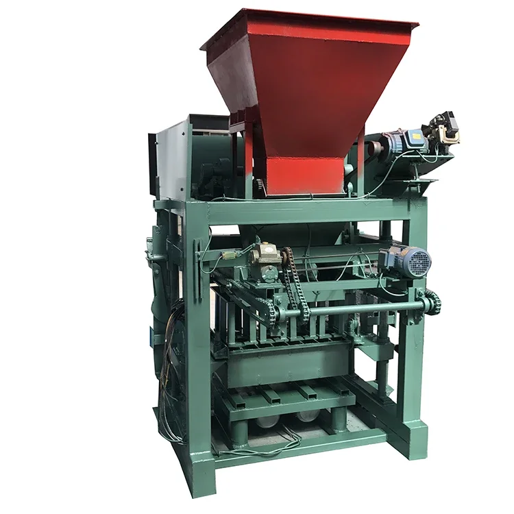 QT4-35 Electric Movable  Hollow Interlocking Cement Concrete  Paver Block Brick Making Machine