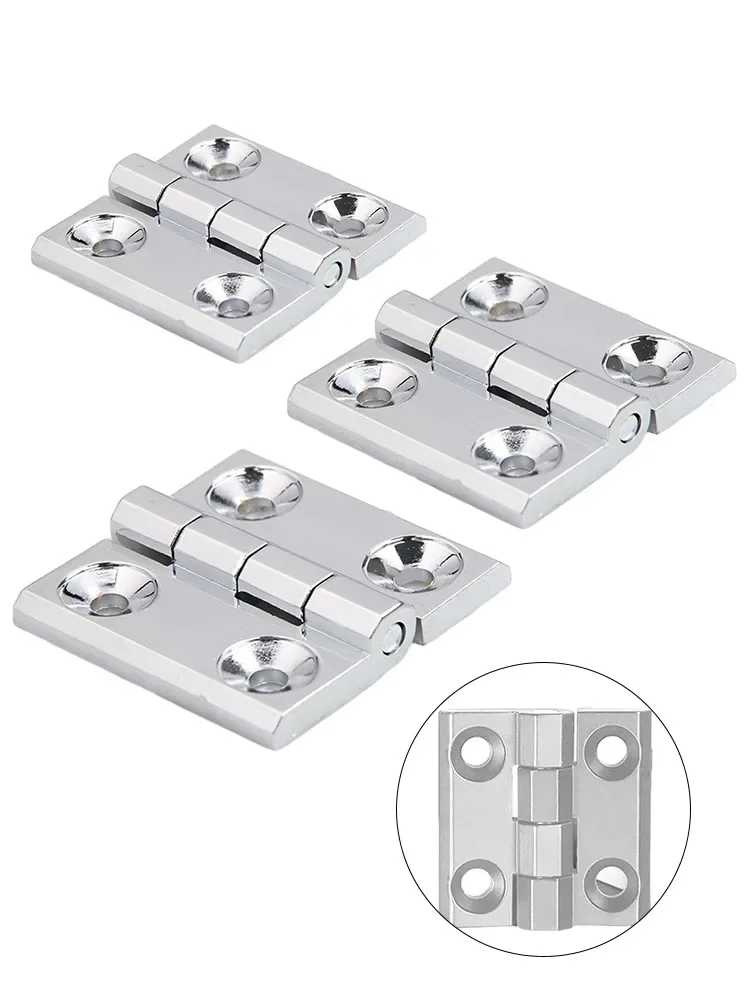 Butt Hinging Door Metal Silver Hinge Cabinet Aluminium Box Backflap Shed Zinc Alloy 40*40mm 50*50mm 60*60mm Hardware