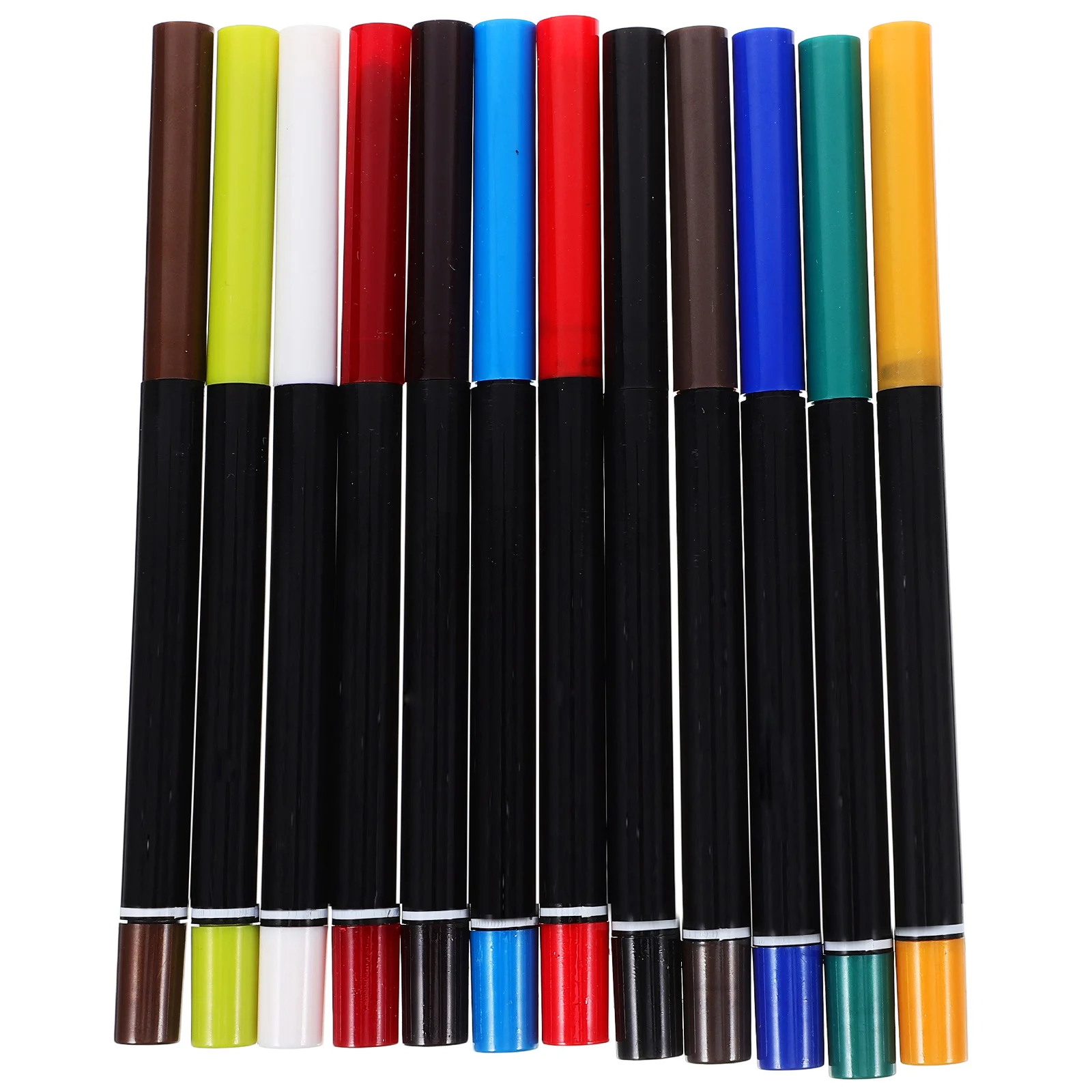 12 szt. Kredka do brwi dwufunkcyjna, eyeliner i kredka do brwi, odporna na rozmazywanie, łatwa w użyciu, z możliwością regulacji koloru, precyzyjna końcówka, kredki do makijażu dla kobiet.