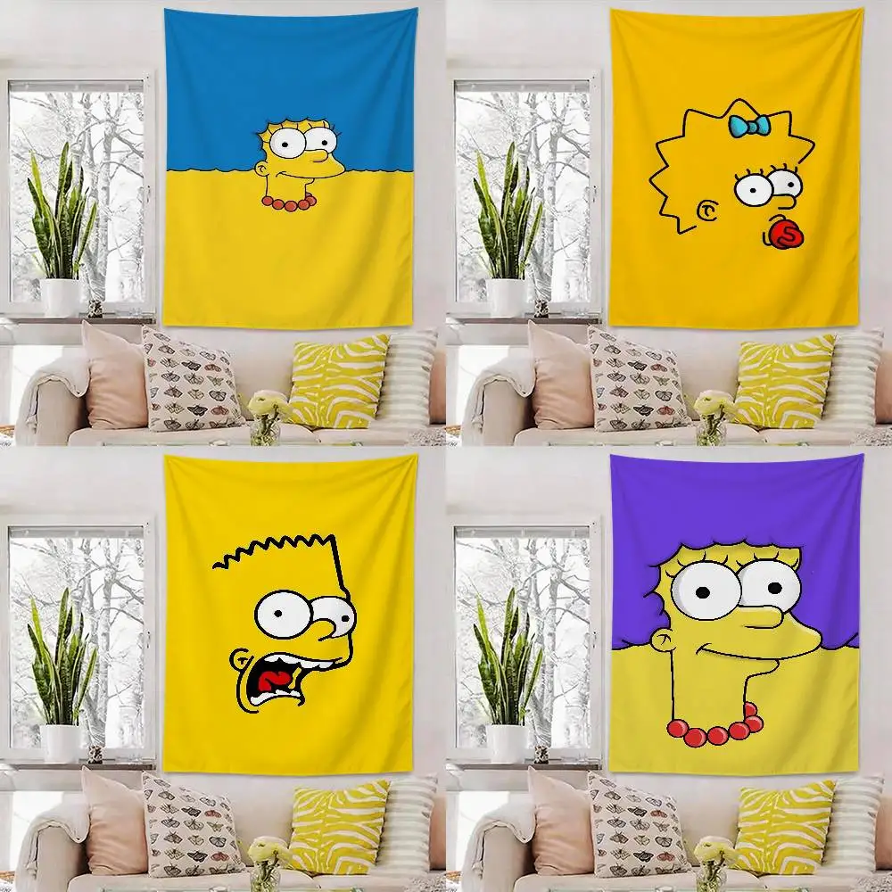 

Cute The S-Simpsons Flag Digital Printing Banner for Garage Wall Out Door Decoration