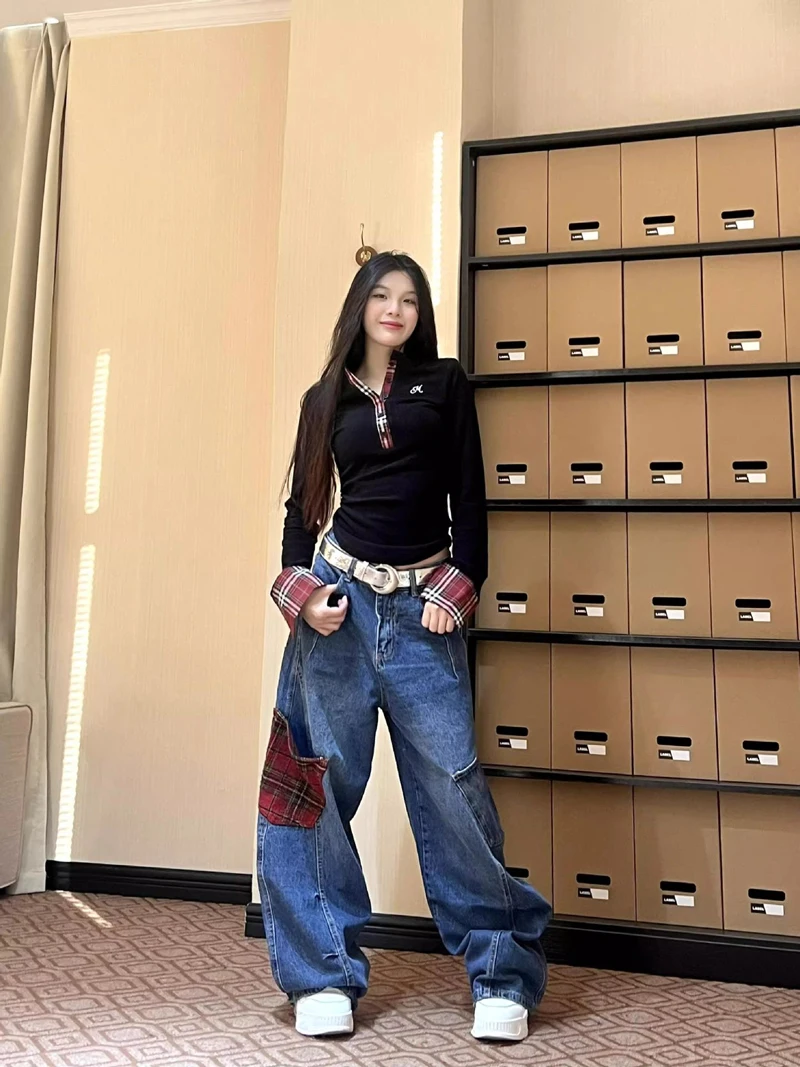 السراويل البضائع النسائية التكتيكية جميع المواسم القطن شيك المألوف العصرية مزاجه أنيقة الحديثة المدينة الحضرية الشارع الشهير محب #3