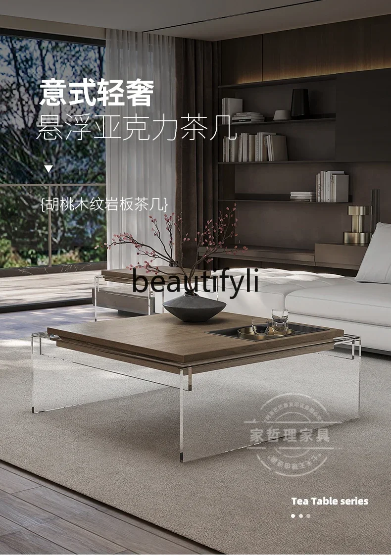 

Отличные скидки! Журнальный столик для гостиной в итальянском минималистичном стиле, новый, креативный, в стиле лёгкой роскоши, для виллы, художественный журнальный столик.