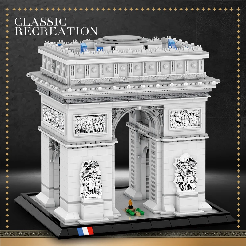 IN STOCK Reobrix 66024 MOC Arc de Triomphe Construction Building Blocks Bricks Model Assembling Toys for Boys Christmas Gift Set