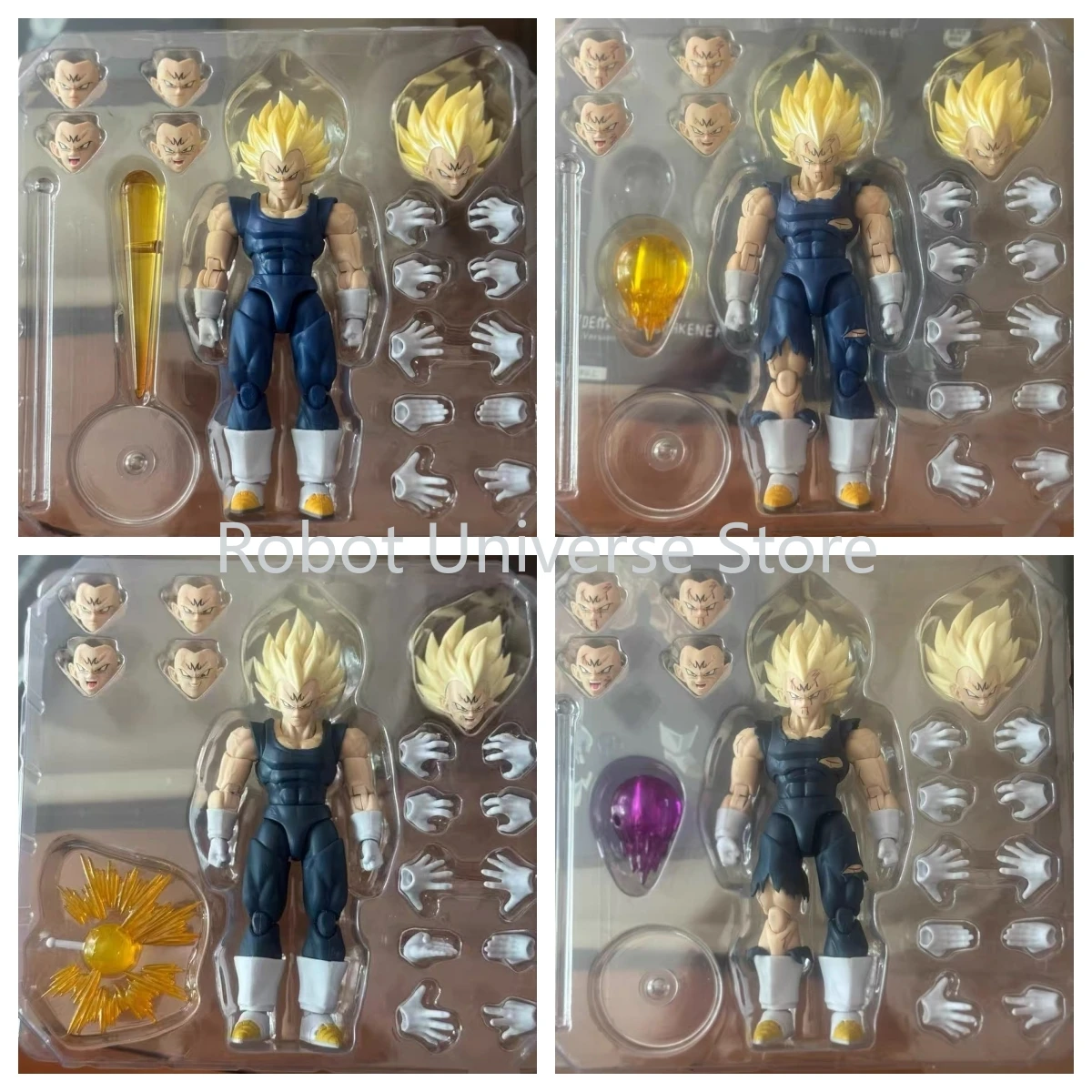 В наличии - Black Hole TK Custom Dragon Ball Z Super Saiyan SSJ Majin Vegeta Battle Damage Full Power Anime Toy Figt