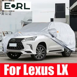 전체 자동차 커버 아웃도어 보호 스노우 커버 차양 방수 방진 옥스포드 천, 렉서스 LX 470 570 액세서리