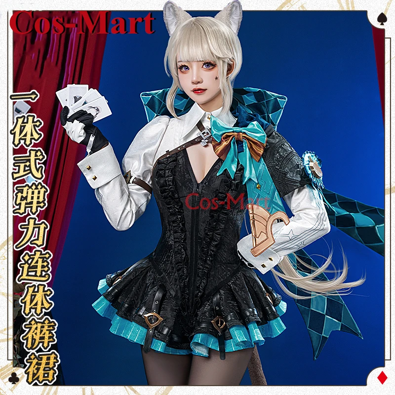 Cos-Mart Hot Game Genshin Impact Lynette Cosplay Costume Sweet Nifty Lovely Uniform Dress Activity Party Role Play Clothing New