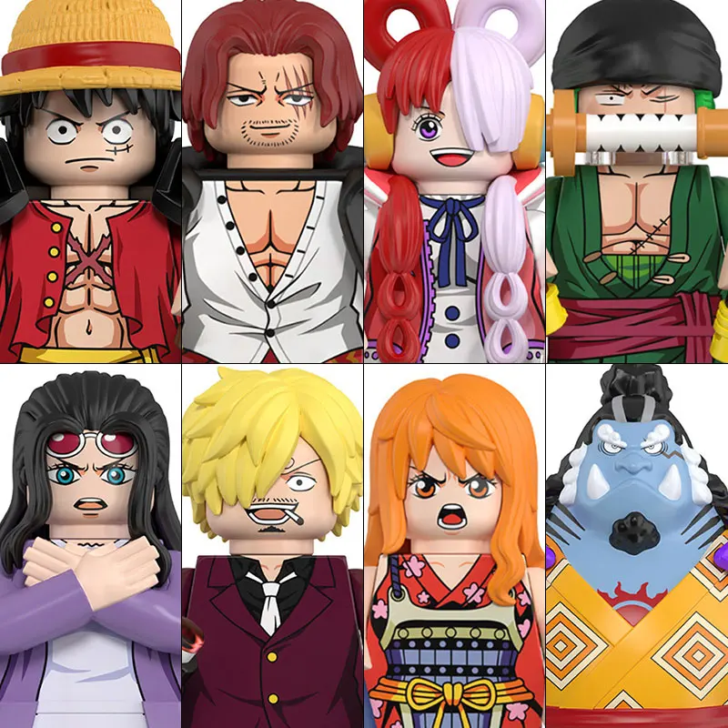 WM6195 ONE PIECE Luffy Zoro Nami Sanji Chopper Bausteine Mini-Actionfiguren Zubehör Halloween Weihnachtsgeschenke für Kinder