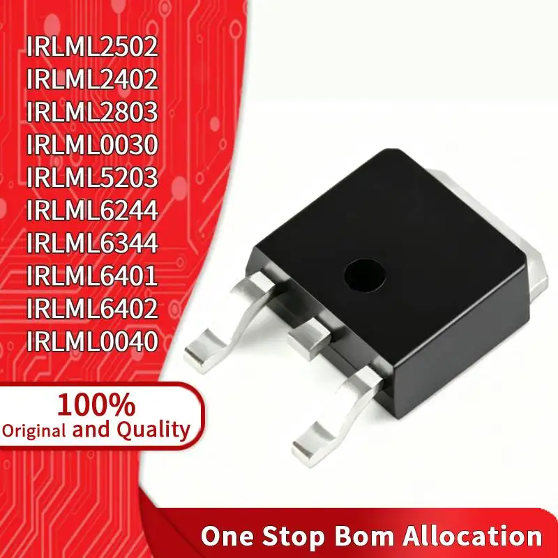 IRLR2905 IRLR024N IRLR3110 IRLR7833 IRLR7843 IRLR8113 IRLR2705 IRLR2908 IRLR3410 IRLR8743 IRLR8729 DPAK TO-252 Transistor