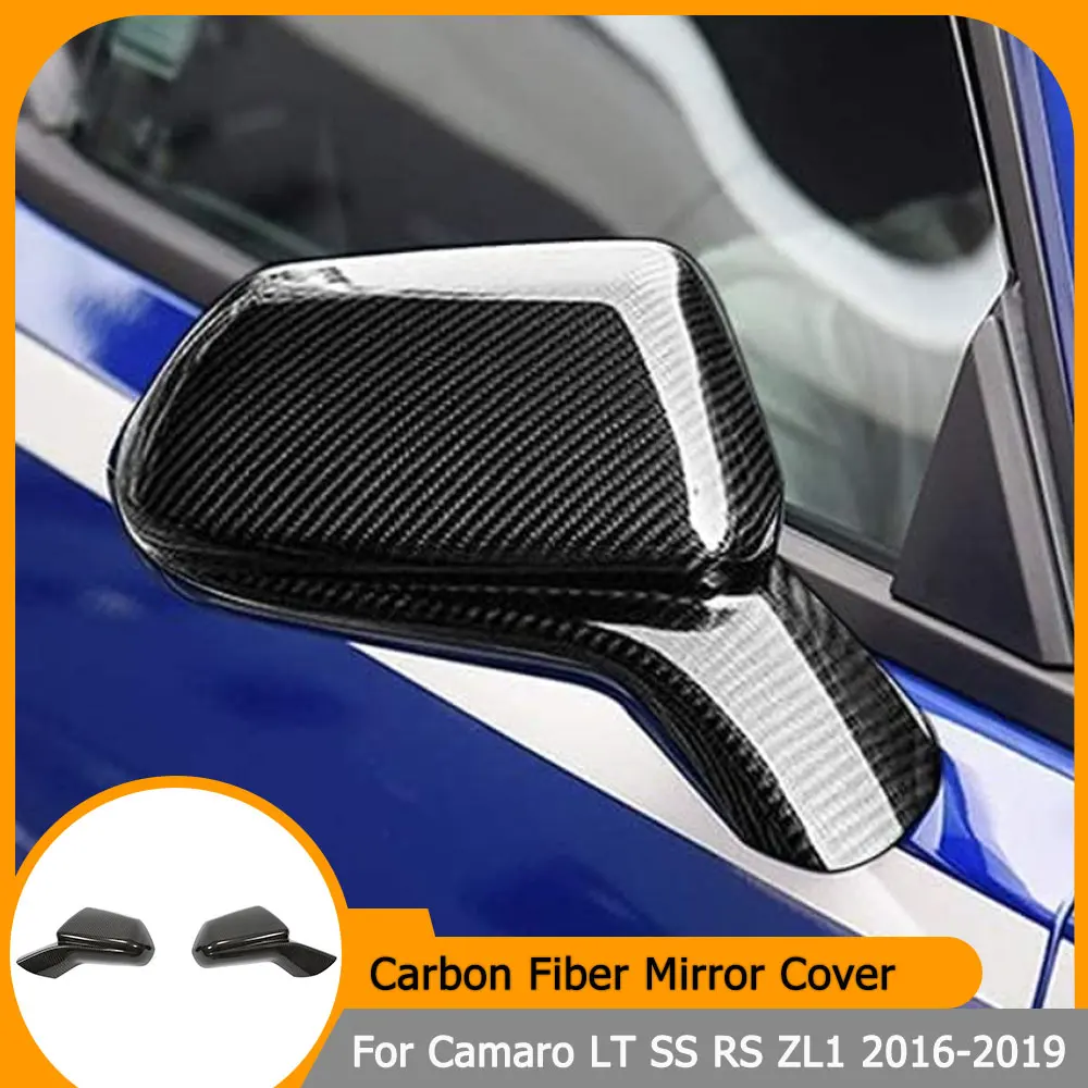

Чехлы для сухих карбоновых зеркал для Chevrolet Camaro LT SS ZL1 RS 2016-2019, чехлы для автомобильных зеркал заднего вида, чехлы с добавлением