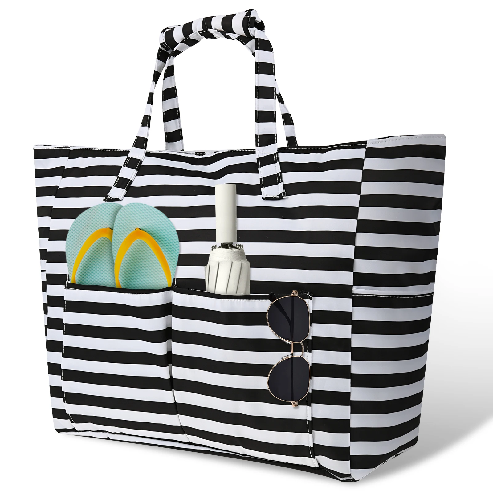 

Водонепроницаемая пляжная сумка-тоут для женщин, большая дорожная сумка с отделением для мокрых вещей, пляжная сумка через плечо, устойчивая к песку, складная, для путешествий