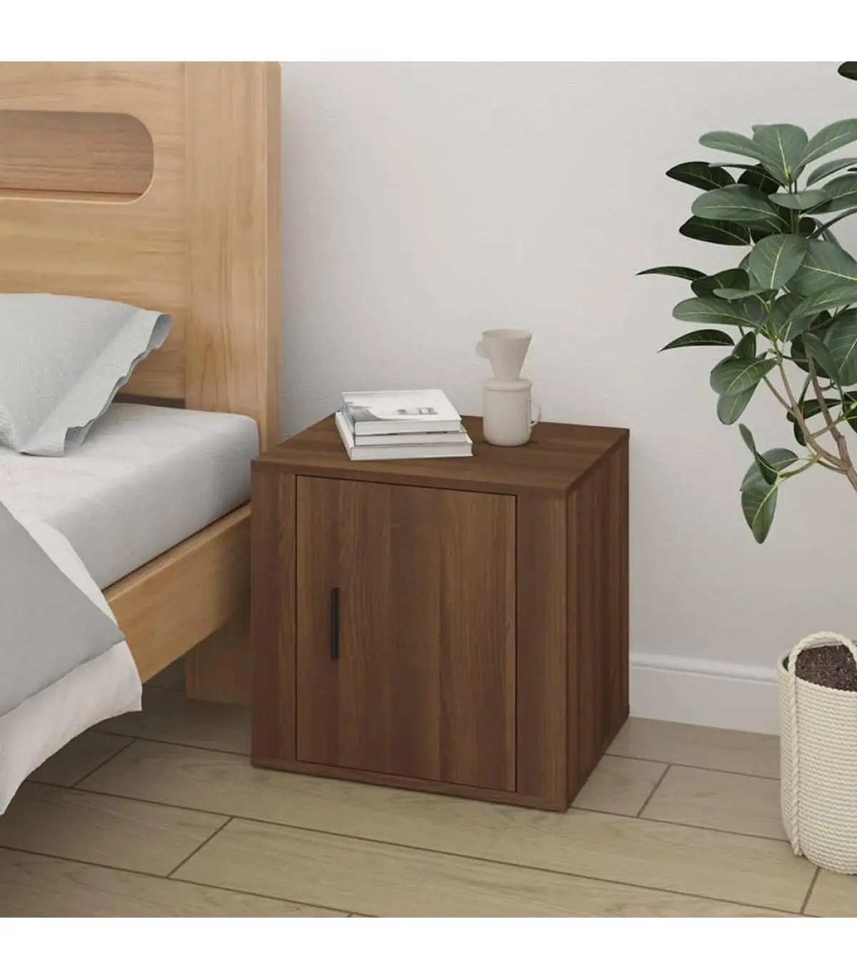 Lockers and storage cabinets bedside table color brown oak 50x39x47 cm