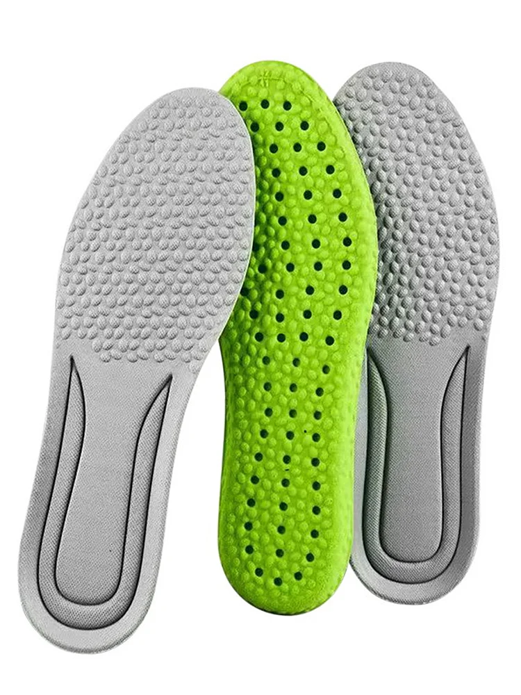 Semelles intérieures en mousse à mémoire de forme pour hommes et femmes, dépistolet ant, absorbant la transpiration, semelle intérieure de sport de massage, semelle de chaussure de course Orth4WD