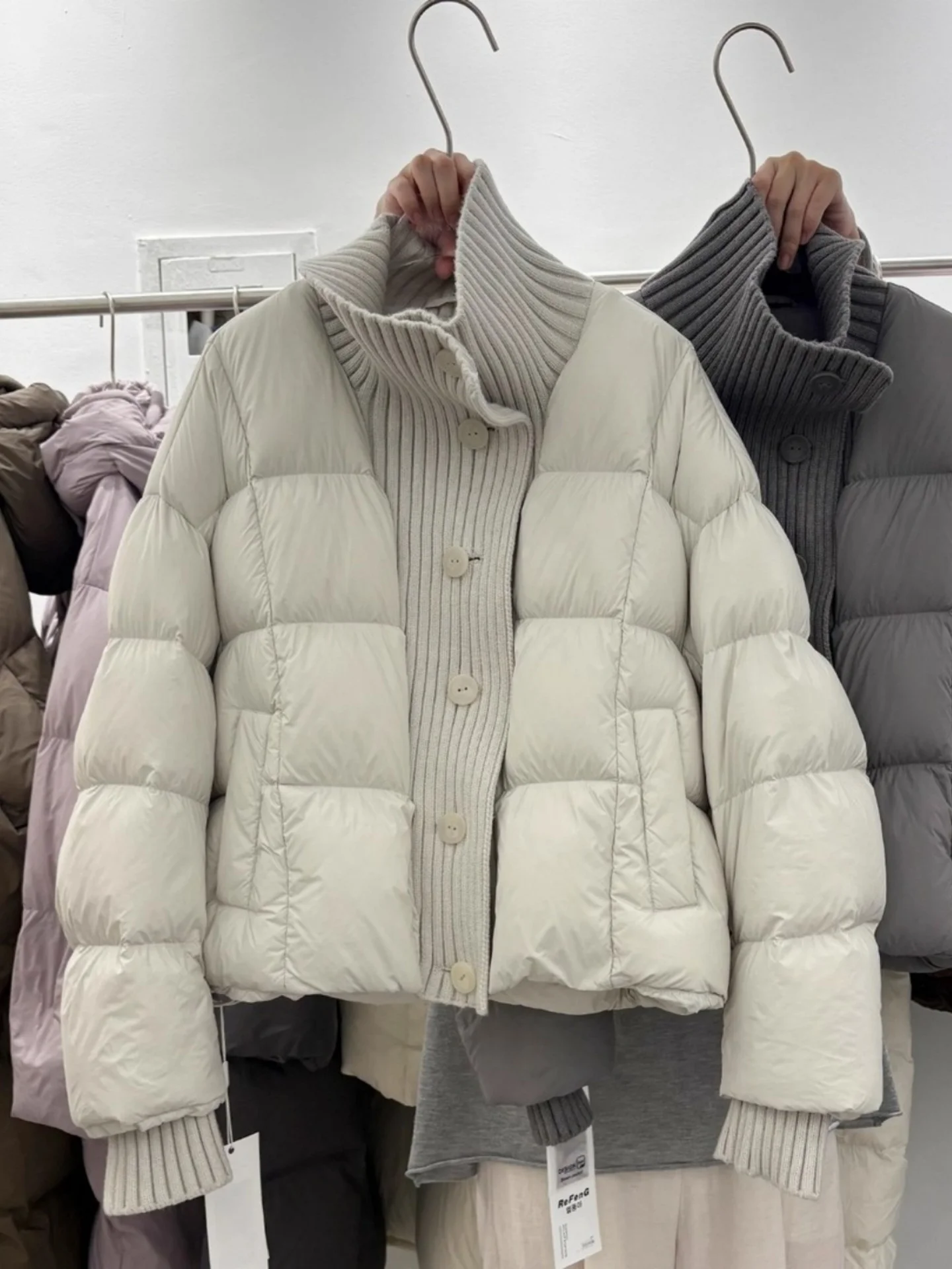 

Faionable Thiened Cotton Jaet Stand Collar Loose Women's Winter Coat Warm Sli plus Size Korean Sle Long Sve