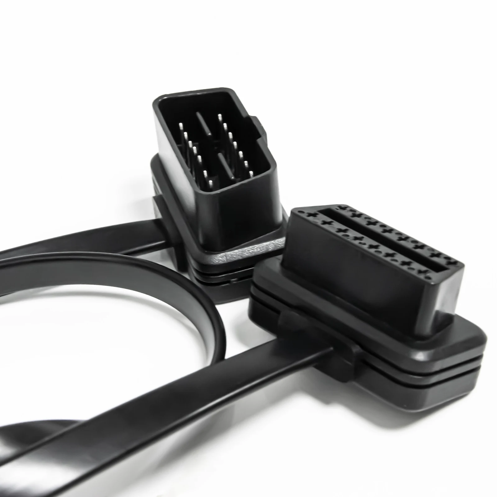 

60 см OBD2 диагностический разъем плоский + тонкий OBDII 16-контактный переходной кабель «папа-мама» для автомобильного сканера OBD2 удлинительный разъем