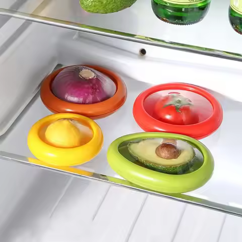 1PC Kitchen Transparent Reusable Airtight Fresh Storage Storage Box for Fruits and Vegetables Easy To Clean Kitchen Gadgets