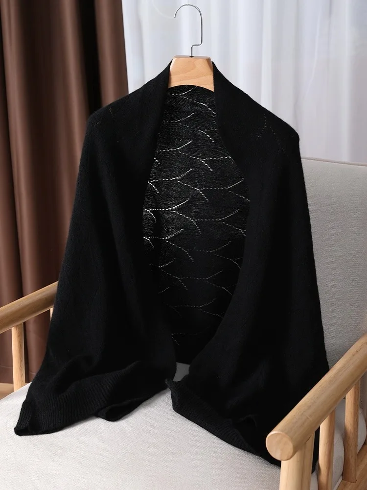 Novo lenço de lã pura feminino fino verão outerwear facionable high-end cor bordo le camere grande cachecol a céu aberto