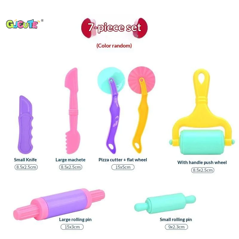 Fun Play Tools Kit For Kids Children Toddlers Playdough Extruders Knives Rollers Cutters Plasticine Clay Accessories Toy
