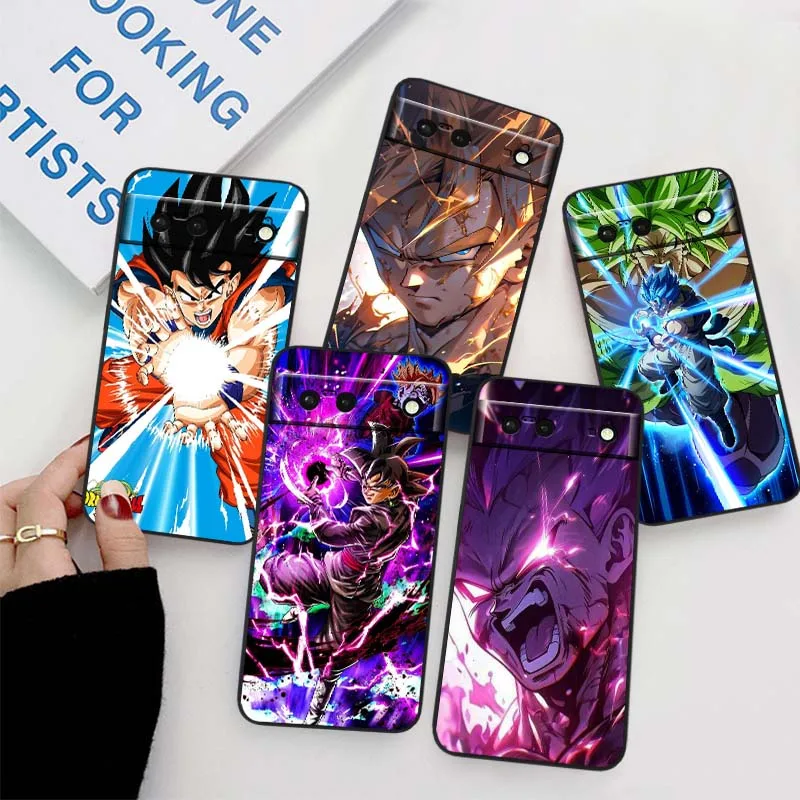 

Dragon Ball Anime Cool Saiyan Phone Case For Google Pixel 9a 9 8A 8 7 7A 6 6A Pro XL 2024 5G Black Soft TPU Silicone Cover