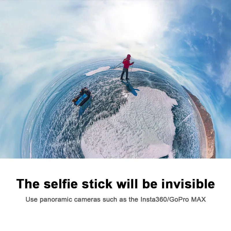 HONGDAK 3m Invisible Selfie Stick 360° Rotation Holder Extended EditionMonopod for Insta360 X2 X3 GoPro 11 10 Camera Accessories