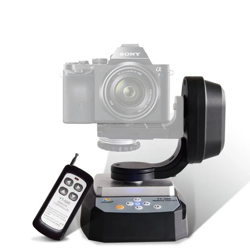 ZIFON YT-500 Zdalnie Sterowana Głowica Statywu z Automatycznym Mechanizmem Pan-Tilt do Obrotu i Stabilizacji Obrazu, do Statywów Smartfonowych