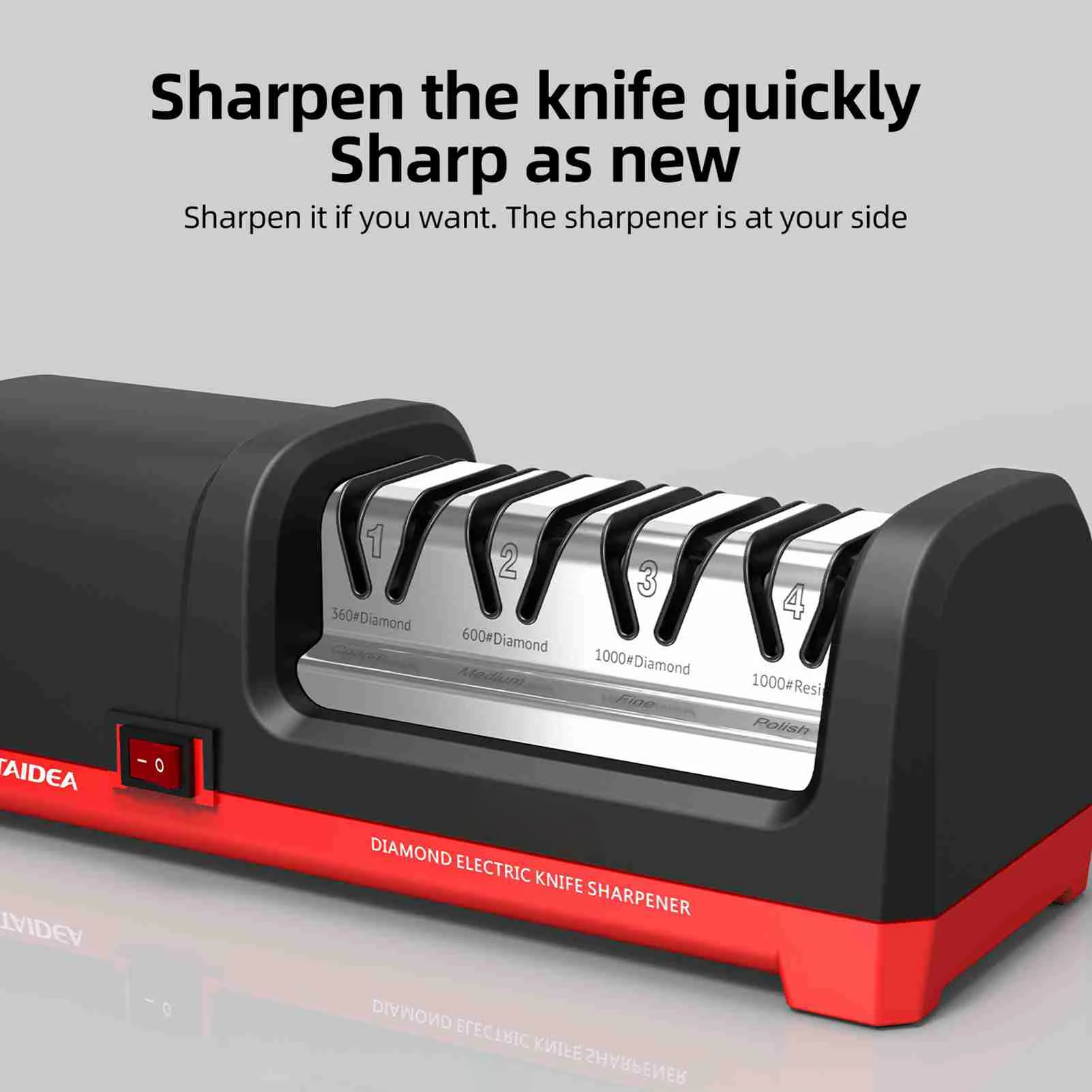 TAIDEA TG2102 4 Stage Electric Knife Sharpener 20-Degree Grinding Edge Knife Sharpener for Kitchen Knives