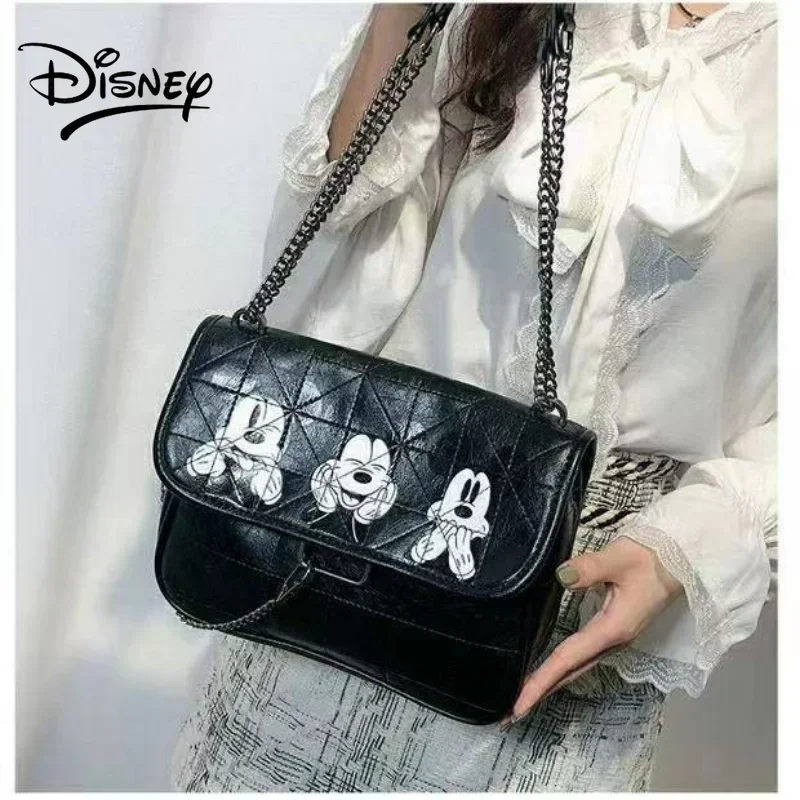 Imagem -03 - Disney-bolsa de Ombro Luxuosa Mickey Mouse para Mulheres Bolsas Crossbody Bolsas Duráveis Bolsas Elegantes para Meninas Designer Bonito