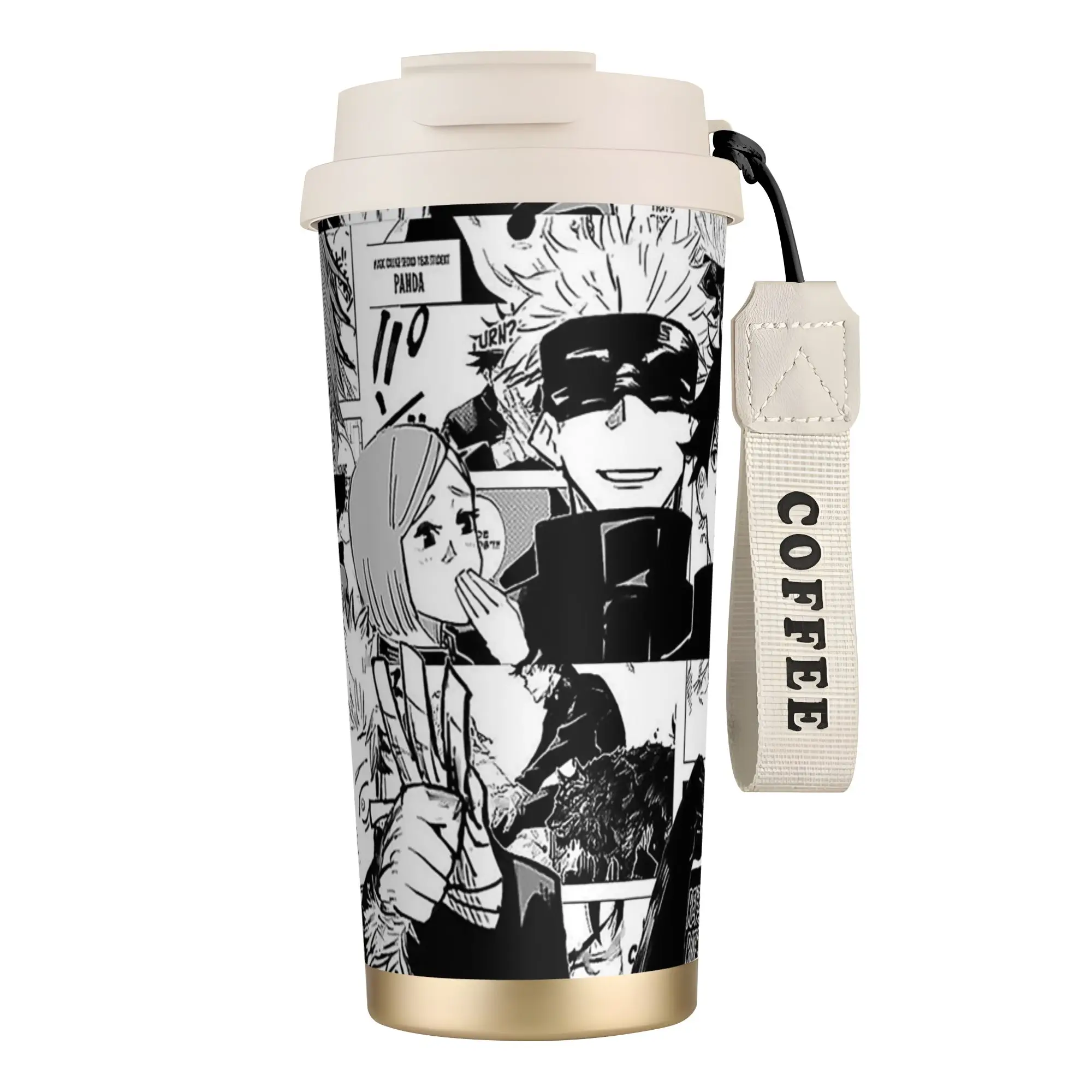 Jujutsu Kaisen Collage Stainless Steel Coffee Cup  Thermal Cup Car Mugs Water Bottle