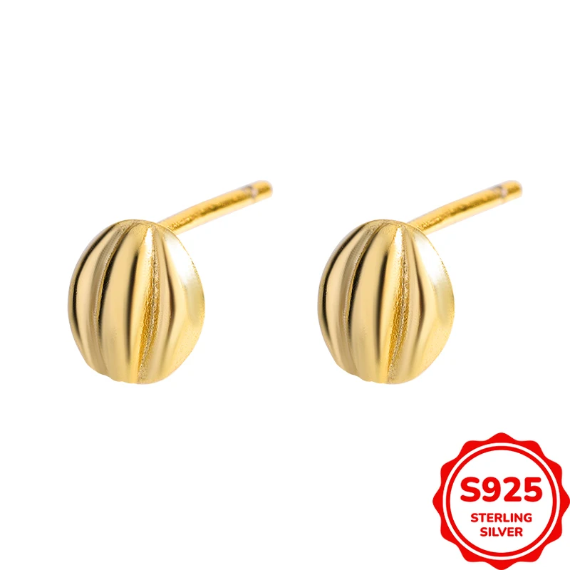 

Simple and Versatile Authentic S925 Silver Coffee Bean Women's Earrings Light Luxurious Personality