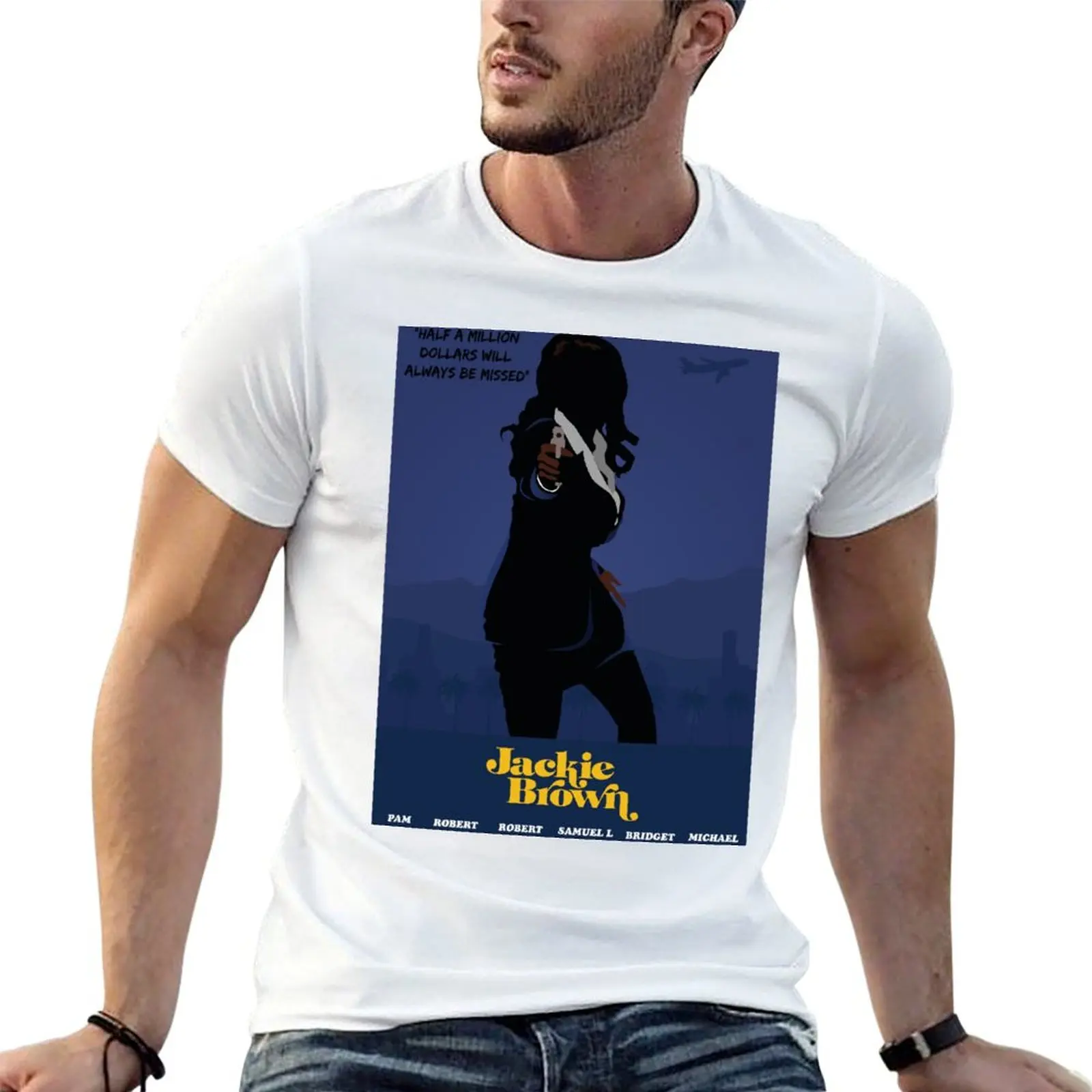 Jackie Brown Original Connecting Poster T-Shirt korean fashion anime shirt mens graphic t-shirts hip hop