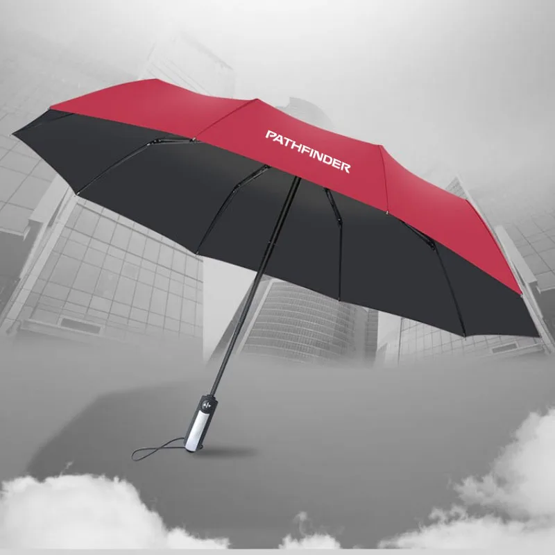 For PATHFINDER Car Automatic Folding Umbrella Car Sun Beach Umbrella Windproof Auto Accessories Decorories Decorcorssories