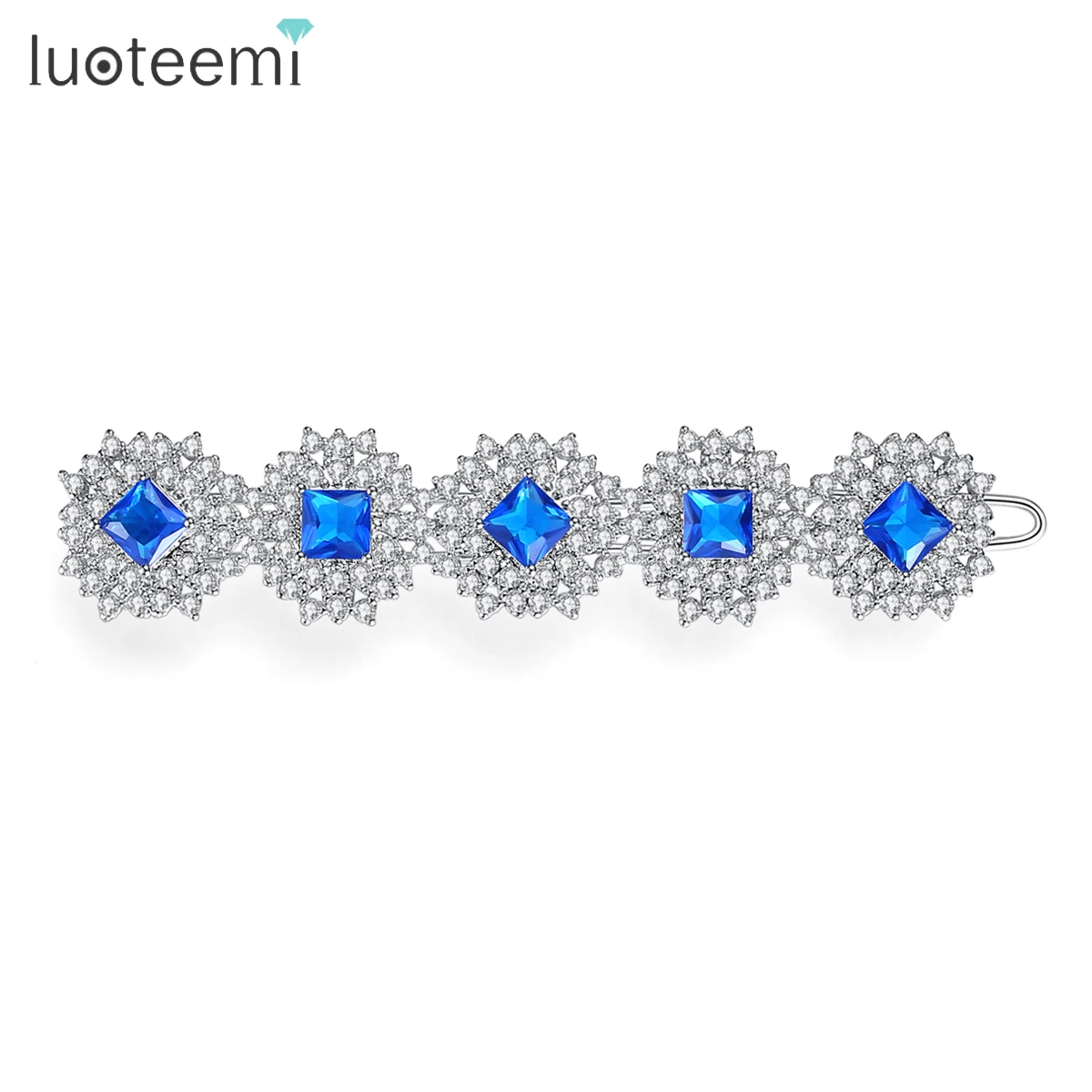 

LUOTEEMI Brilliant Cubic Zirconia Colorful Jewelry Fashion Stylish Multicolor Hair Pins for Bridal Woman Accessories 2023 New