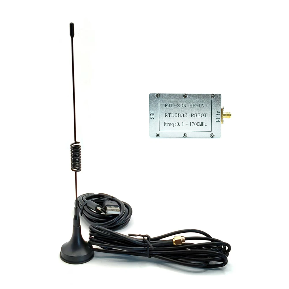 For RTL-SDR Software Defined Radio Receiver 100kHz-1.7GHz Full Band Receiver Software Signal Receiver Antenna