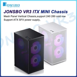 JONSBO VR3 Server Small Case 4 Hard Disk ITX Mini Chassis PC Gamer Case Support 240/280 Cater Cooling With PCIE4.0 Adapter Cable